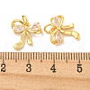 Rack Plating Brass Micro Pave Clear Cubic Zirconia Pendants KK-B093-01G-G-3