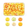 480Pcs 6 Colors Opaque & Transparent Plastic Beads KY-YW0001-75E-1