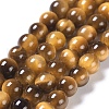 Natural Tiger Eye Round Bead Strands G-L411-07-6mm-2