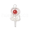 Baking Painted Imitation Jade Glass Pendants PALLOY-JF03870-3