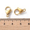 304 Stainless Steel Lobster Claw Clasps STAS-V007-01E-G-3
