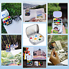   3Pcs 3 Colors Rectangle Iron Tin Cans with Hinged Lid CON-PH0003-13-6