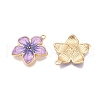 Rack Plating Alloy Enamel Pendants X-ENAM-N056-365KCG-03-2