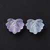 Transparent Frosted Acrylic Beads OACR-P013-34M-4