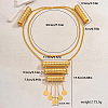 Luxurious Middle Eastern Style Brass & Iron Flower Tassel Backpack Body Chains for Women KS9378-5