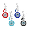 DICOSMETIC 4Pcs 4 Colors Evil Eye Full Rhinestones Keychains KEYC-DC0001-24-8