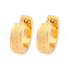 Sand Flash 304 Stainless Steel Hoop Earrings for Women EJEW-M001-23G-6