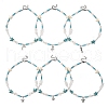 6Pcs Gemstone Pendant Necklaces NJEW-JN05346-2