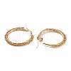 Glass Braided Big Hoop Earrings EJEW-JE04907-5