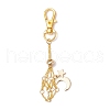 Moon & Star Alloy Swivel Lobster Claw Clasps & Brass Cable Chains AJEW-JB01336-3