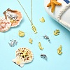 15Pcs 15 Styles Ocean Theme Alloy Pendants FIND-YW0005-11-5