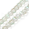 Electroplate Transparent Glass Beads Strands EGLA-K015-13C-1