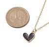 Alloy Enamel Heart Pendants Necklaces NJEW-JN04772-02-3
