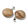 Natural Picture Jasper Pendants G-B127-14P-05-2