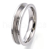 201 Stainless Steel Grooved Finger Ring Settings X-STAS-WH0039-11A-P-2