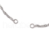304 Stainless Steel Singapore Chain Slider Bracelet Making AJEW-JB01328-02-2