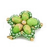 Handmade Glass Seed Beaded & Synthetic Dyed Imperial Jasper Beads Pendants PALLOY-MZ00752-4