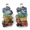 Natural Gemstone Pendants X-PALLOY-JF00188-01-1