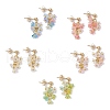 5 Pairs Flowers 304 Stainless Steel Acrylic Stud Earrings for Women EJEW-JE06373-2