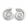 Left and Right Non-Tarnish Vortex 304 Stainless Steel Stud Earrings for Women EJEW-L283-098P-2