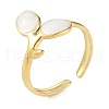 Ion Plating(IP) 304 Stainless Steel Enamel Cuff Finger Rings RJEW-L107-040G-01-1