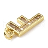 Brass Micro Pave Cubic Zirconia Pendants KK-V014-01G-06-2