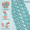 BENECREAT 4 Strands Synthetic Turquoise Dyed Beads Strands G-BC0001-54B-01-4
