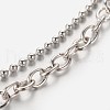 Tibetan Style Heart Charm Anklets AJEW-AN00092-02-3