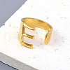 Vacuum Plating 201 Stainless Steel Cuff Rings RJEW-Z032-01G-E-2