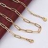 304 Stainless Steel Paperclip Chain Necklaces NJEW-U026-12G-2