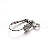 304 Stainless Steel Shell Leverback Earring Findings STAS-E103-04A-1