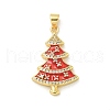 Brass Enamel Pendants KK-U044-01G-01-1