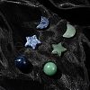 Natural Gemstone Healing Moon & Star & Round Ornaments AJEW-FS0001-12A-8