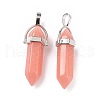 Synthetic Luminous Stone Pointed Pendants G-B041-04P-03-3