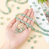 SUPERFINDINGS 3 Strands Natural Green Aventurine Nuggets Beads Strands G-FH0001-50-4