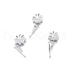 Anti-Tarnish Rhodium Plated 925 Sterling Silver Pendant Ice Pick Pinch Bails STER-I017-054P-1