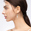 ANATTASOUL 6 Pairs 6 Style Natural Mixed Gemstone Bullet Dangle Earrings EJEW-AN0003-15-5