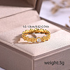 Brass Pave Cubic Zirconia Finger Rings for Women OI9467-3-4