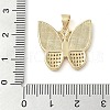 Brass Micro Pave Clear Cubic Zirconia Pendants KK-I712-53A-G-3