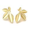 Left and Right Rack Plating Brass Stud Earrrings EJEW-L097-26G-1