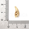 Brass Micro Pave Clear Cubic Zirconia Links Connector Charms KK-K406-01D-G-3