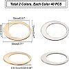Unicraftale 80 Pcs 2 Colors 304 Stainless Steel Linking Rings STAS-UN0021-76-5