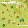   52Pcs 13 Styles Alloy Enamel Connector Charms FIND-PH0021-34-4