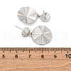 Flat Round Brass Dangle Stud Earrings EJEW-R025-25P-5