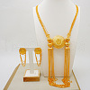 Multi-layer Alloy Pendant Necklaces & Stud Dangle Earrings Sets WGF664A-03-1