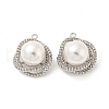 Brass Micro Pave Cubic Zirconia Pendants KK-P250-44P-1