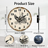 MDF Printed Wall Clock HJEW-WH0058-019-2