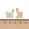 Butterfly Brass Micro Pave Clear Cubic Zirconia Stud Earrings EJEW-K308-01G-3