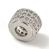 Brass Micro Pave Clear  Cubic Zirconia Beads KK-G493-39P-01-2