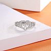 925 Sterling Silver Micro Pave Cubic Zirconia Finger Rings FS-WG6D494-01-2